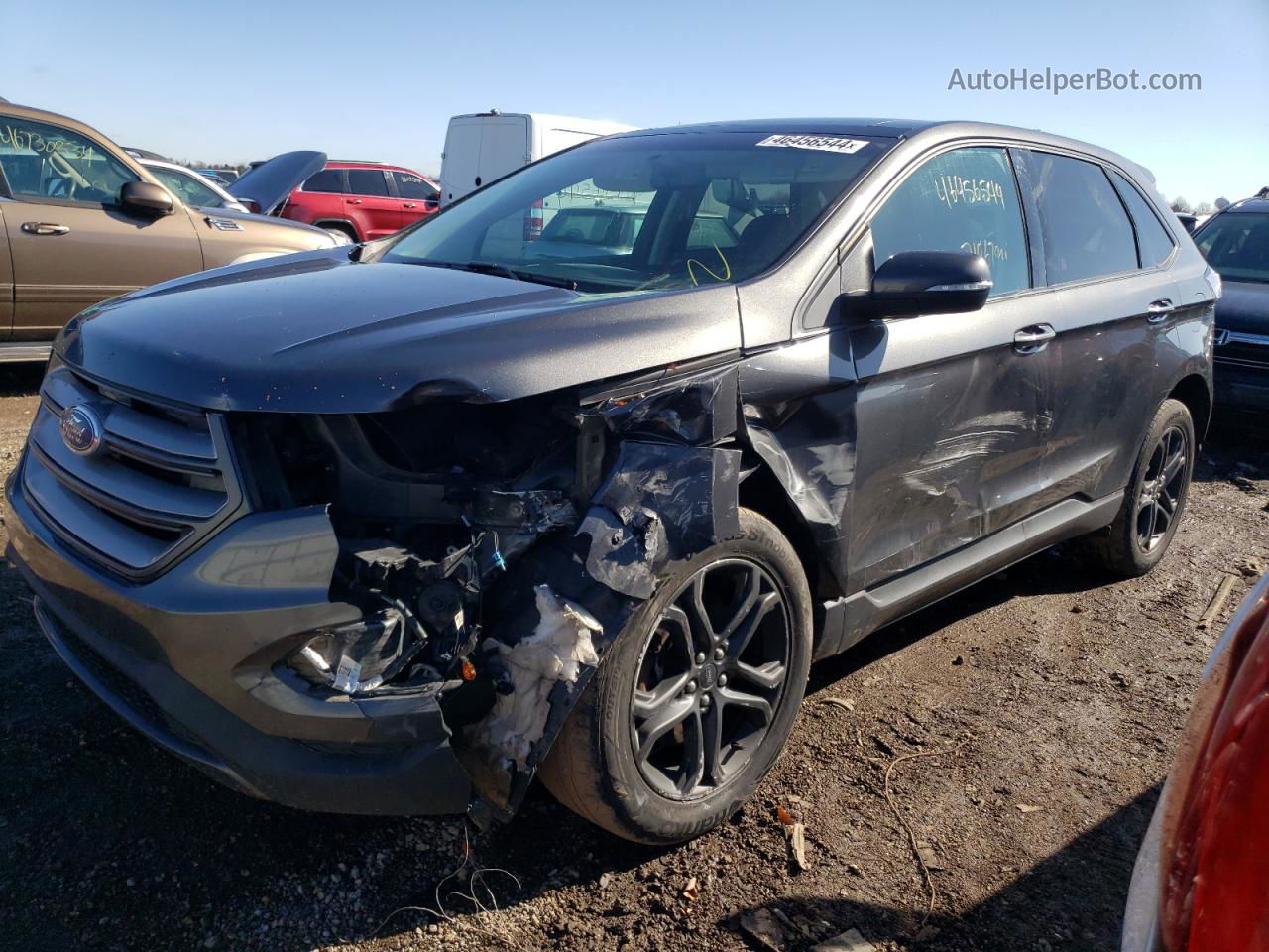 2018 Ford Edge Sel Gray vin: 2FMPK4J99JBC41029