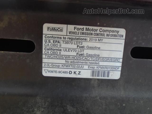 2019 Ford Edge Sel Maroon vin: 2FMPK4J99KBB25220