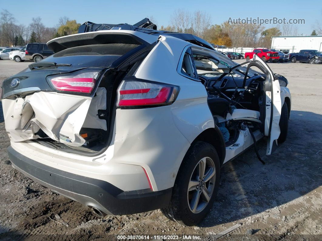 2019 Ford Edge Sel White vin: 2FMPK4J99KBB37870