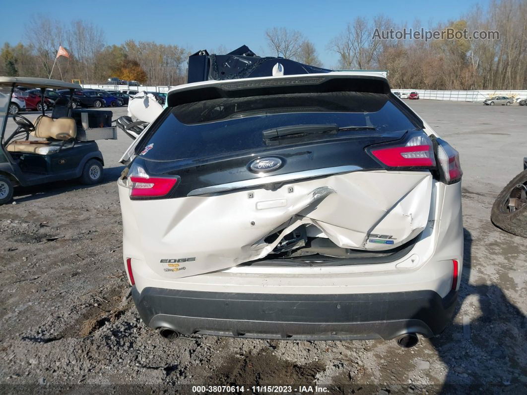 2019 Ford Edge Sel White vin: 2FMPK4J99KBB37870