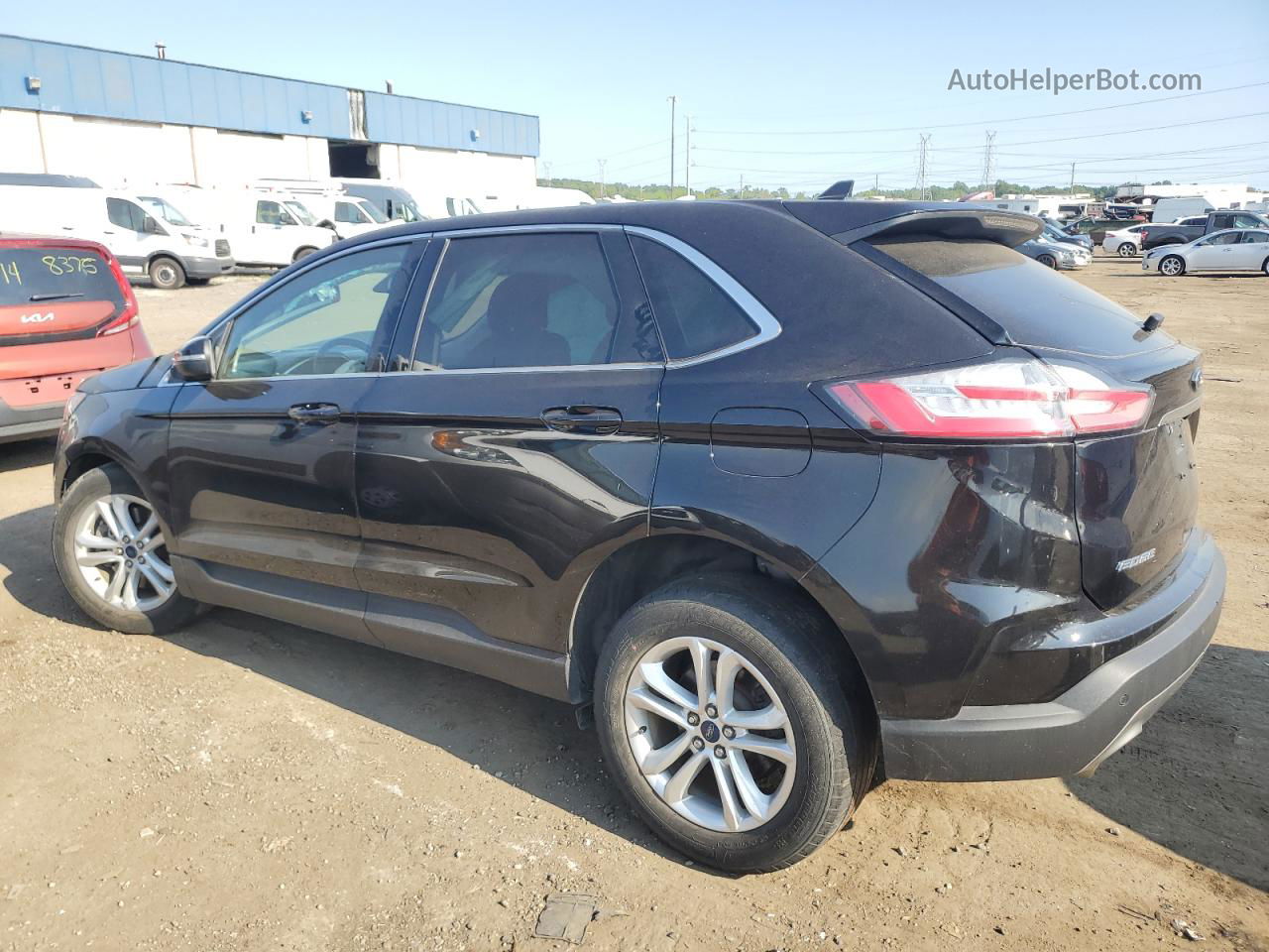 2019 Ford Edge Sel Черный vin: 2FMPK4J99KBB38548