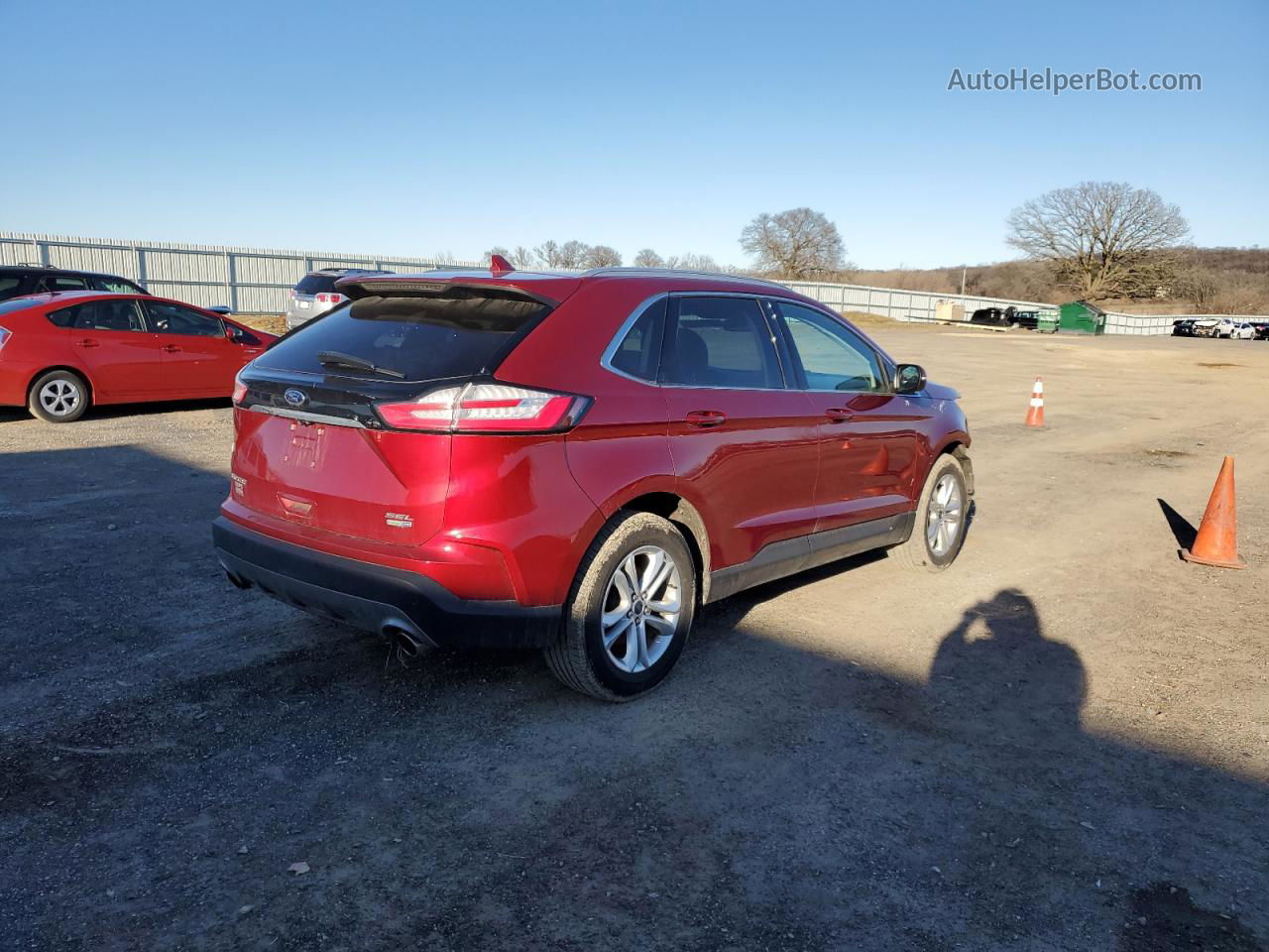 2019 Ford Edge Sel Red vin: 2FMPK4J99KBB60954