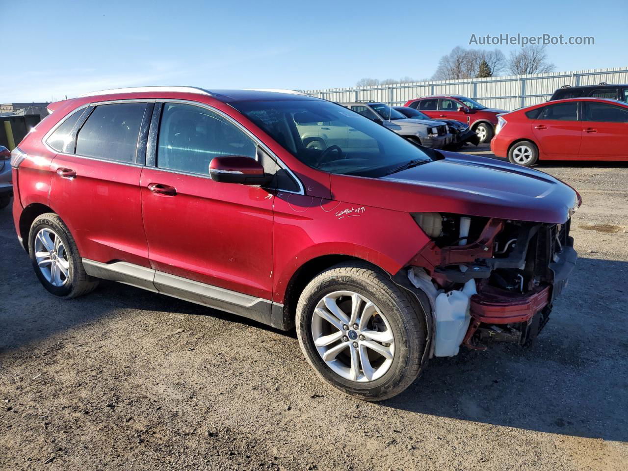 2019 Ford Edge Sel Red vin: 2FMPK4J99KBB60954