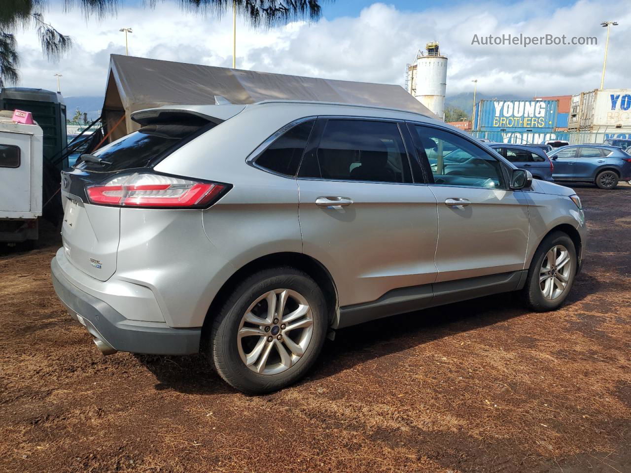 2019 Ford Edge Sel Silver vin: 2FMPK4J99KBB90116