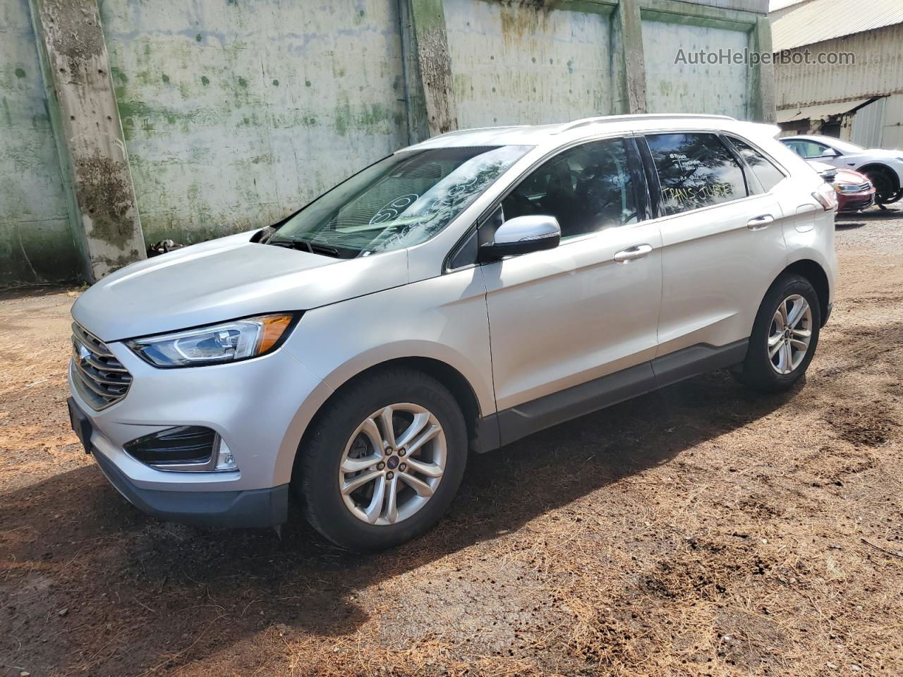 2019 Ford Edge Sel Silver vin: 2FMPK4J99KBB90116