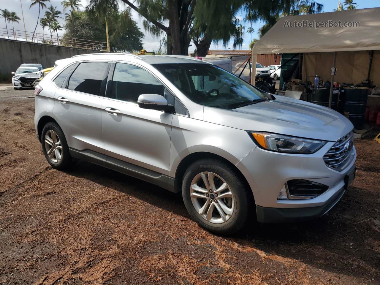 2019 Ford Edge Sel Silver vin: 2FMPK4J99KBB90116