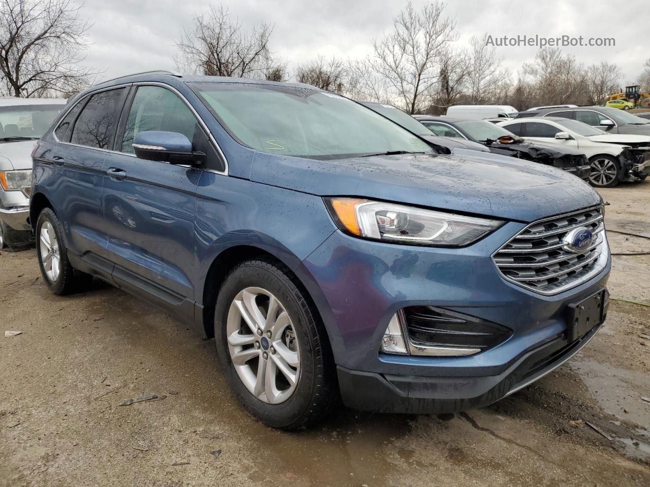 2019 Ford Edge Sel Blue vin: 2FMPK4J99KBC36012