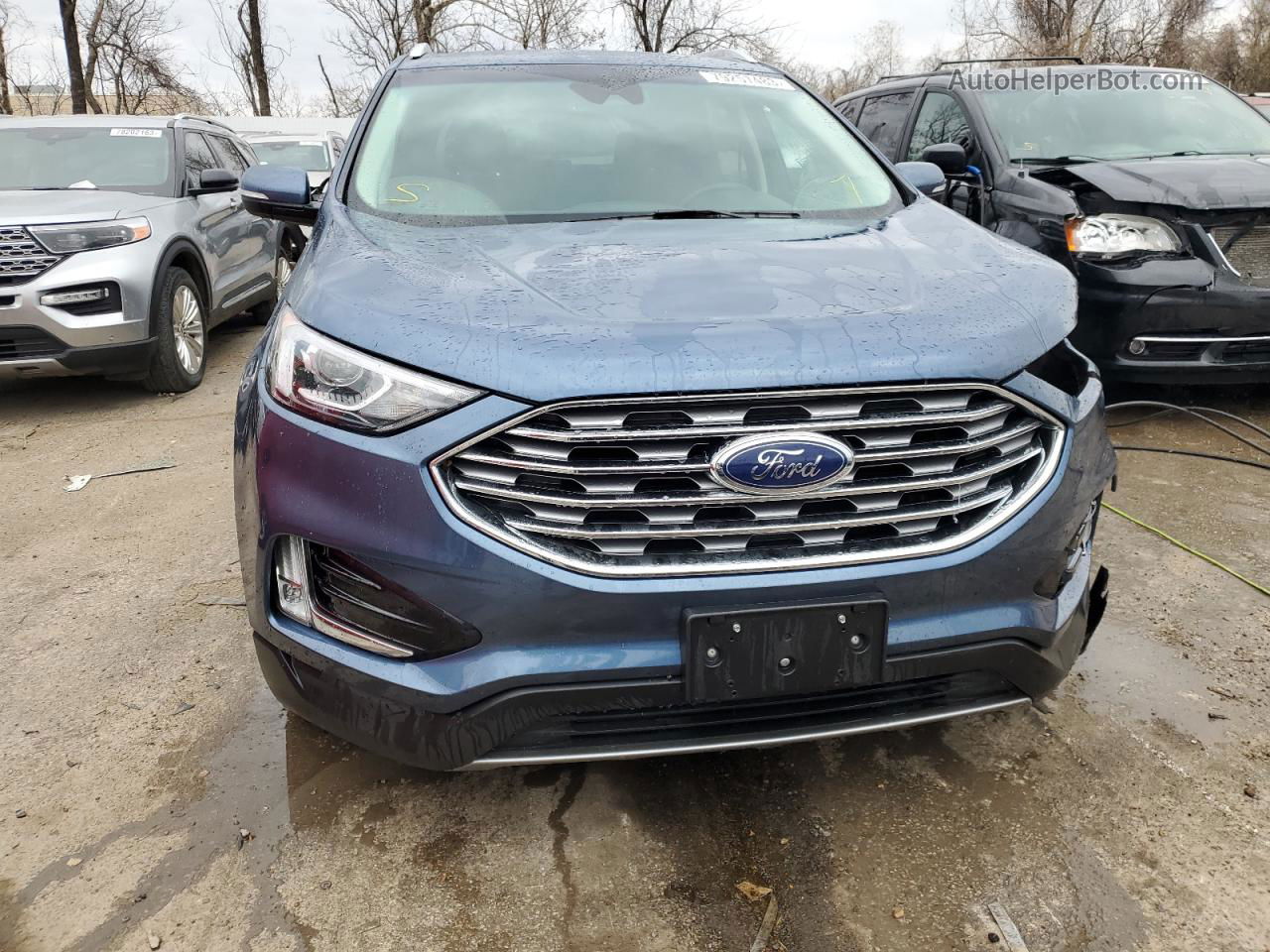 2019 Ford Edge Sel Blue vin: 2FMPK4J99KBC36012