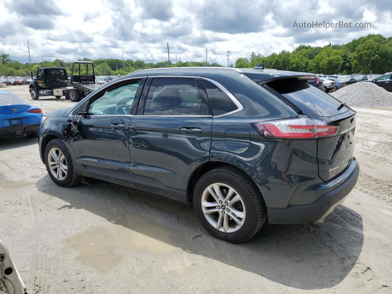 2019 Ford Edge Sel Teal vin: 2FMPK4J99KBC42053