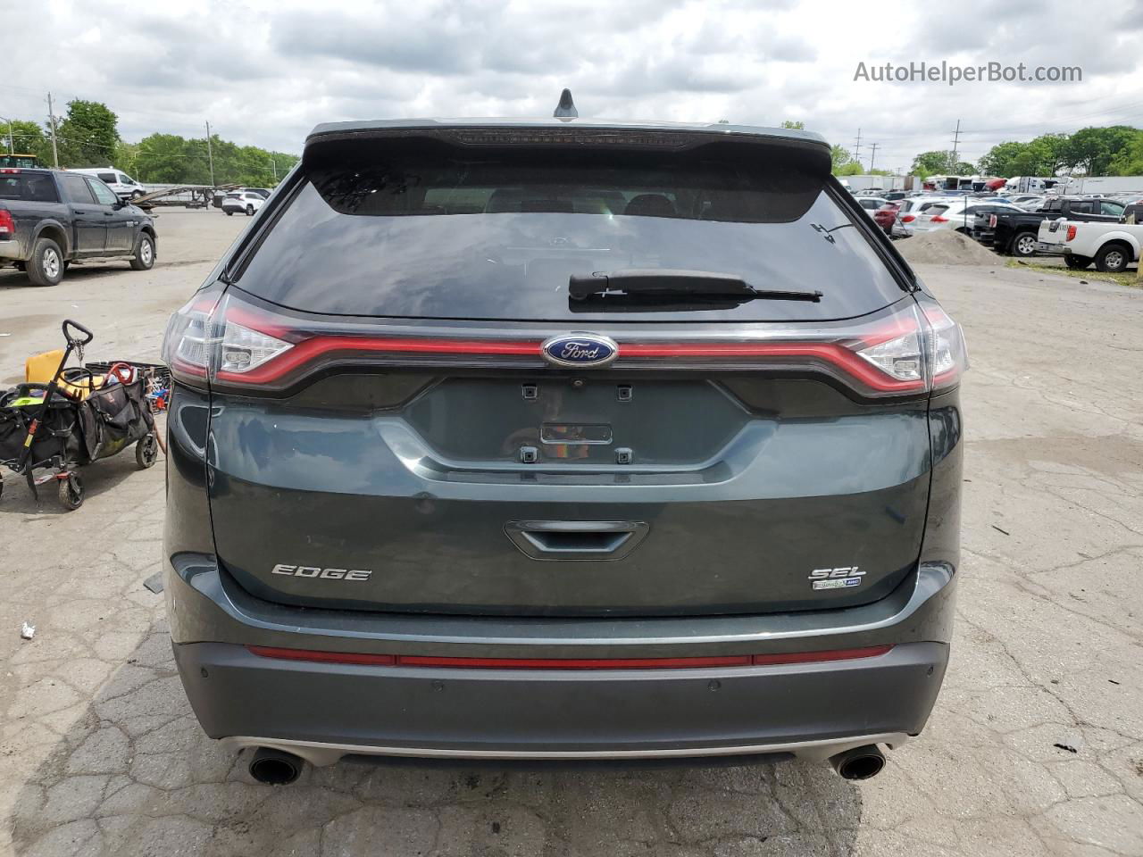 2015 Ford Edge Sel Black vin: 2FMPK4J9XFBC19435