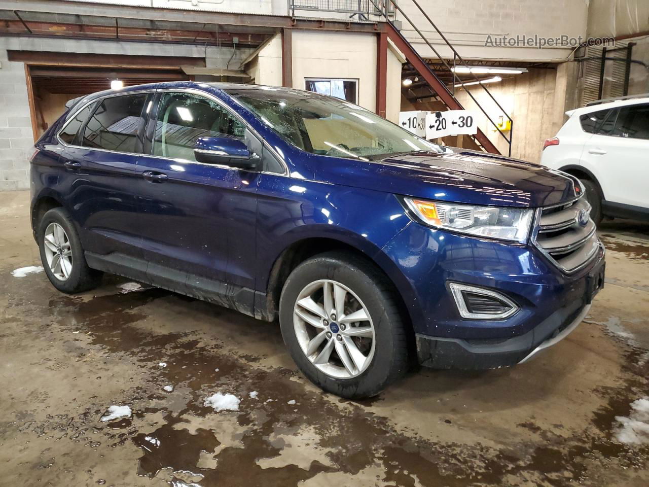 2016 Ford Edge Sel Blue vin: 2FMPK4J9XGBC43932