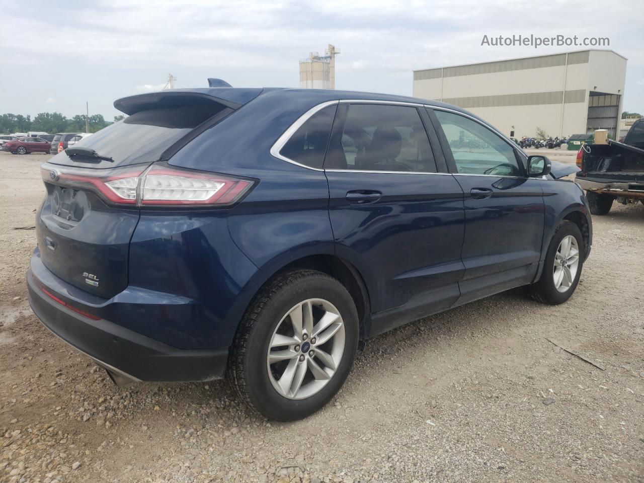 2017 Ford Edge Sel Blue vin: 2FMPK4J9XHBB04238