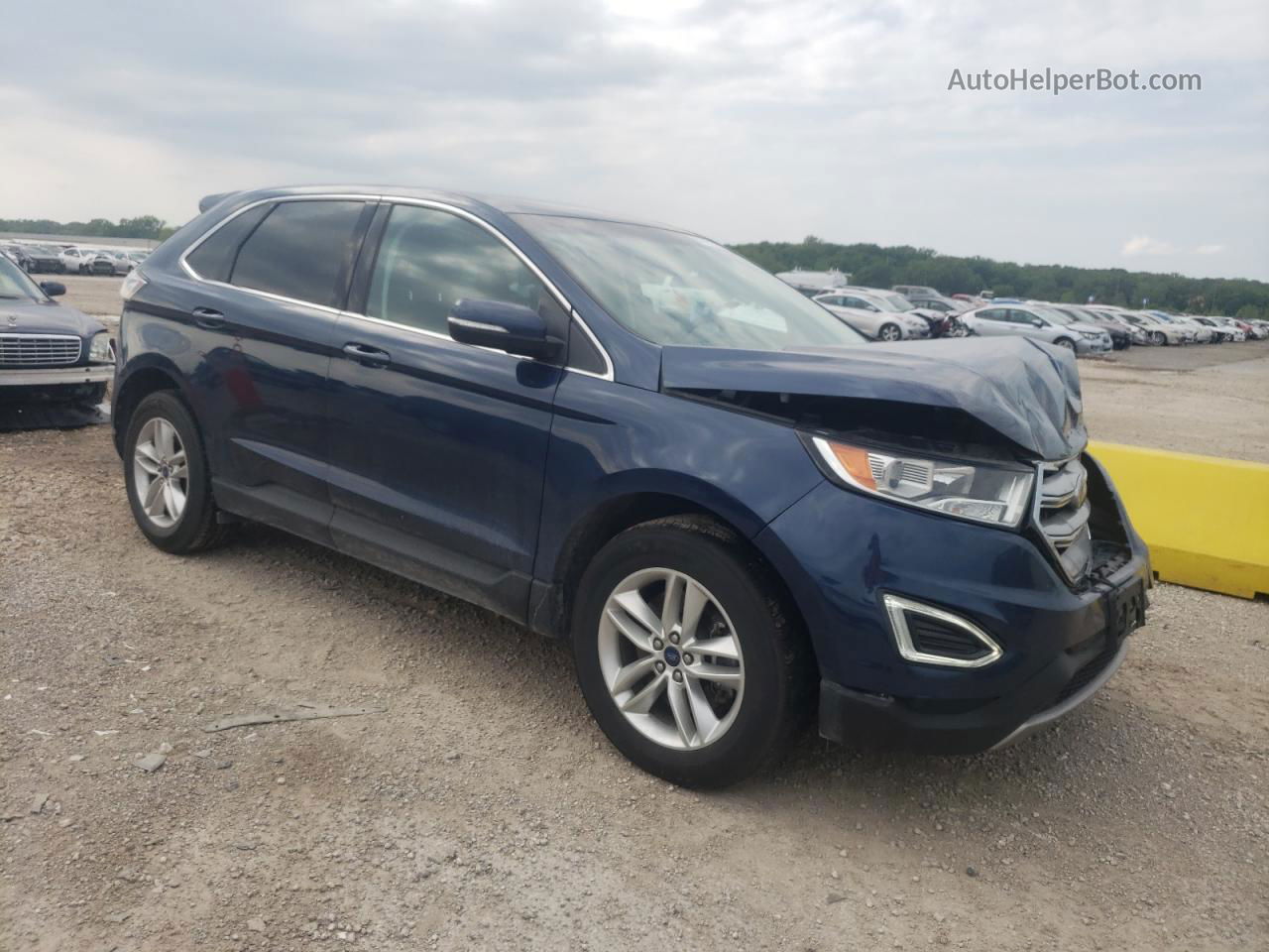 2017 Ford Edge Sel Blue vin: 2FMPK4J9XHBB04238