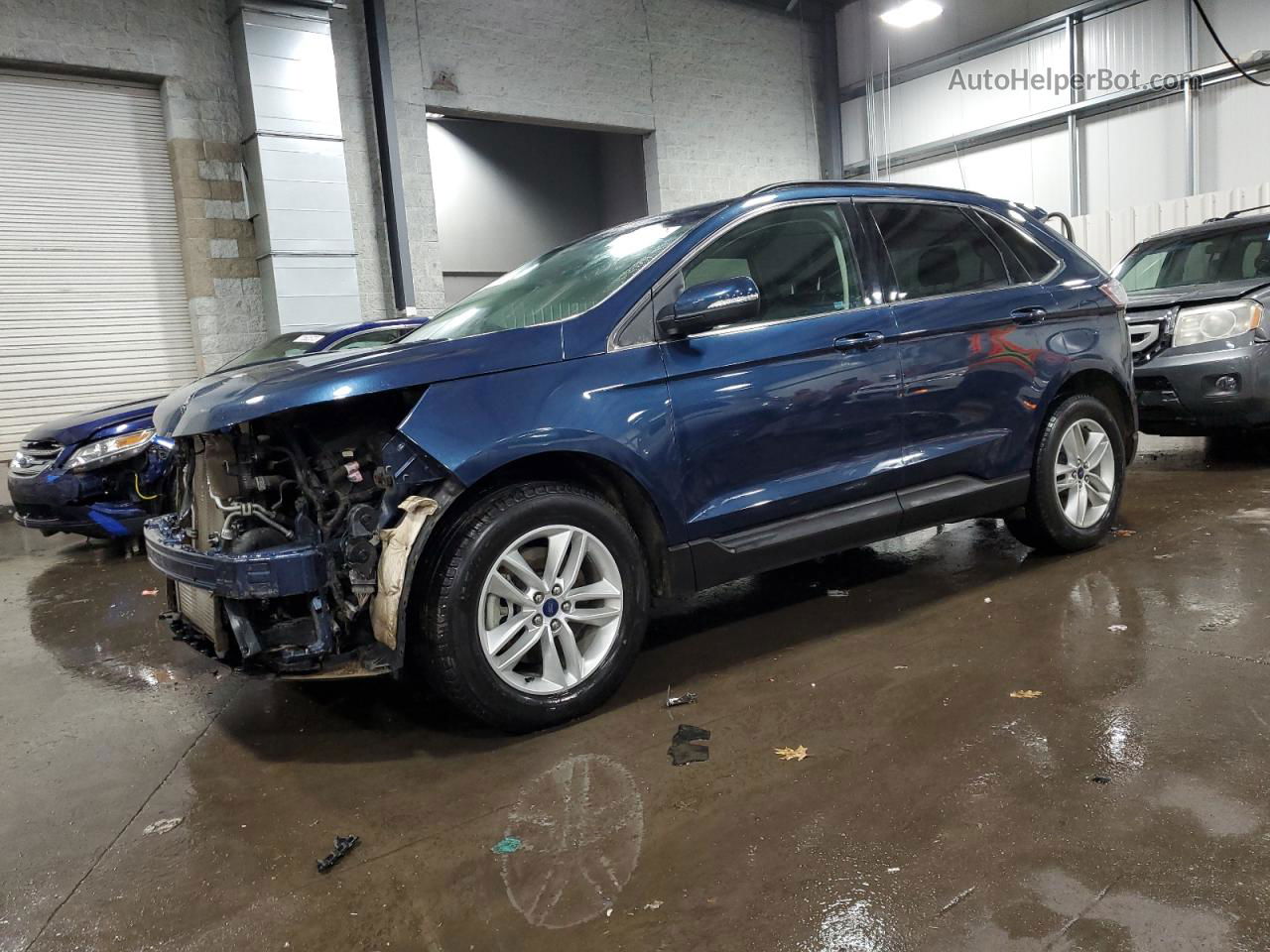 2017 Ford Edge Sel Blue vin: 2FMPK4J9XHBB21590