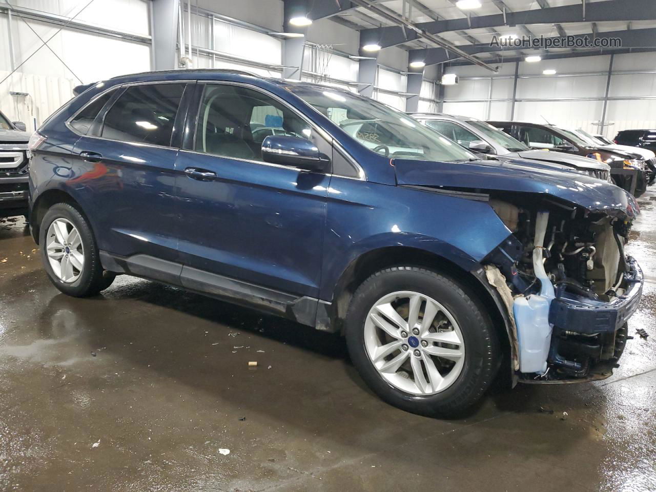 2017 Ford Edge Sel Blue vin: 2FMPK4J9XHBB21590