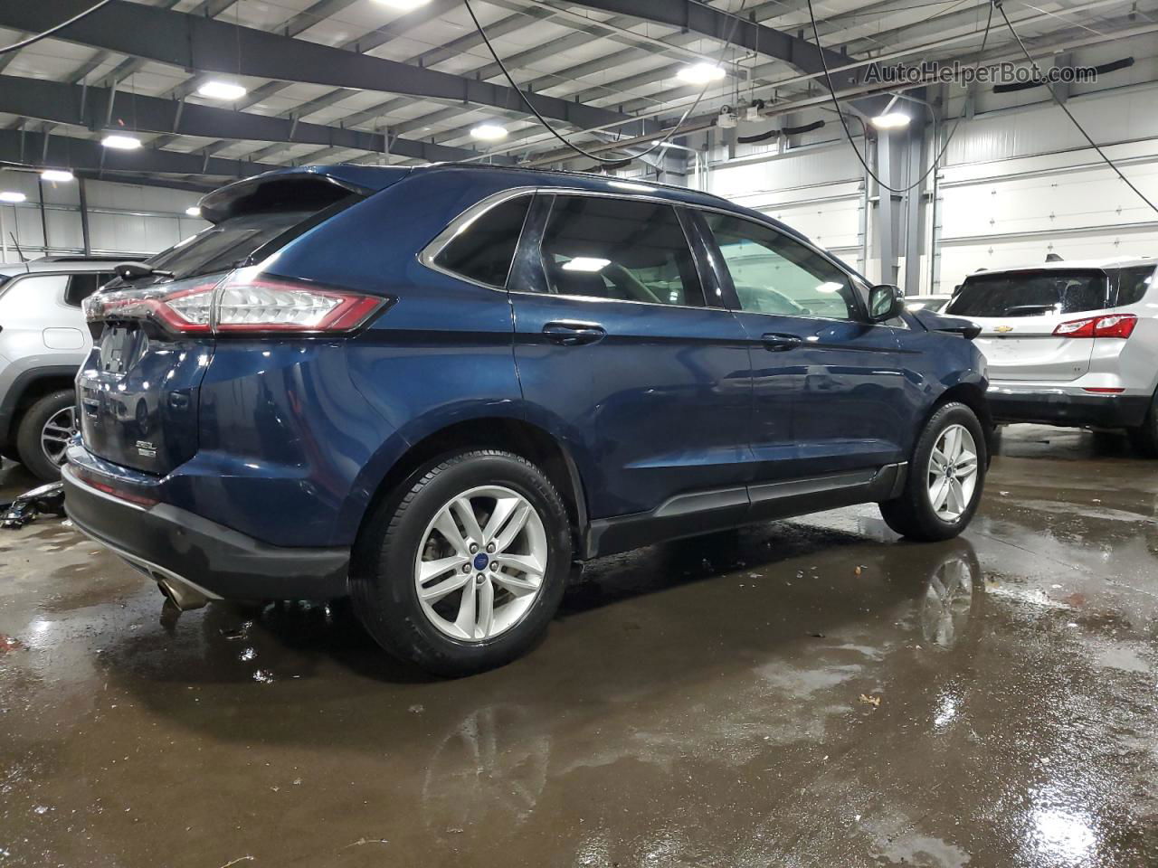 2017 Ford Edge Sel Blue vin: 2FMPK4J9XHBB21590