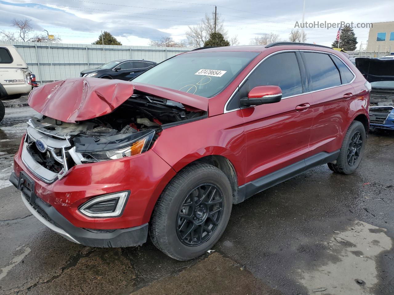 2017 Ford Edge Sel Red vin: 2FMPK4J9XHBB74211