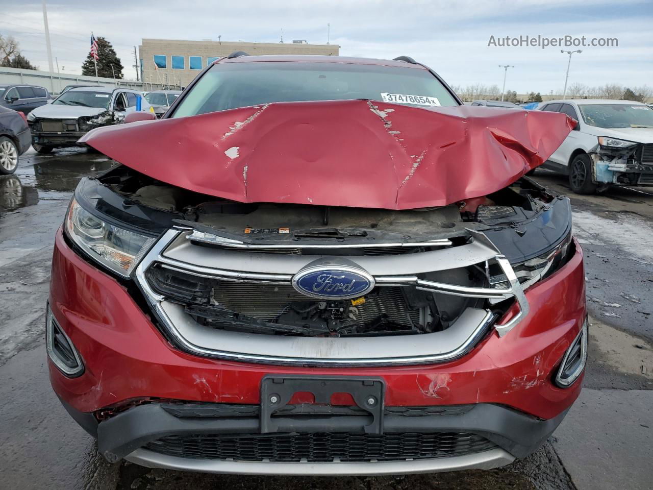 2017 Ford Edge Sel Red vin: 2FMPK4J9XHBB74211