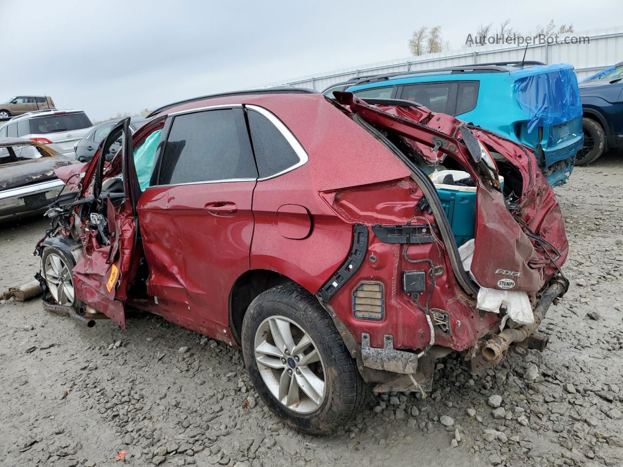 2017 Ford Edge Sel Red vin: 2FMPK4J9XHBC18059