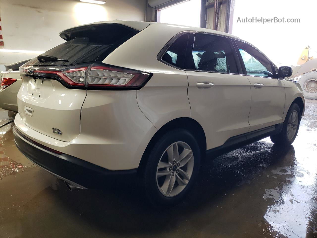 2018 Ford Edge Sel White vin: 2FMPK4J9XJBB49444