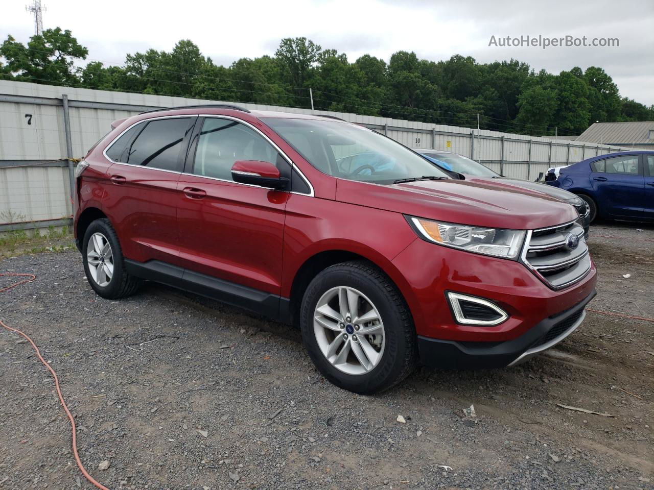 2018 Ford Edge Sel Red vin: 2FMPK4J9XJBB61707