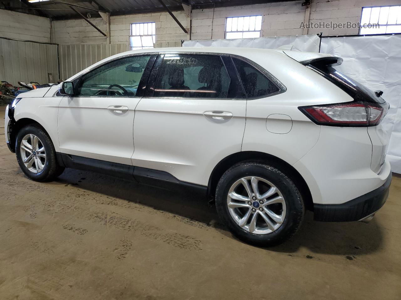 2018 Ford Edge Sel White vin: 2FMPK4J9XJBC26099