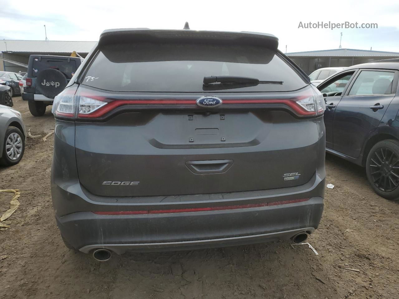 2018 Ford Edge Sel Gray vin: 2FMPK4J9XJBC26961