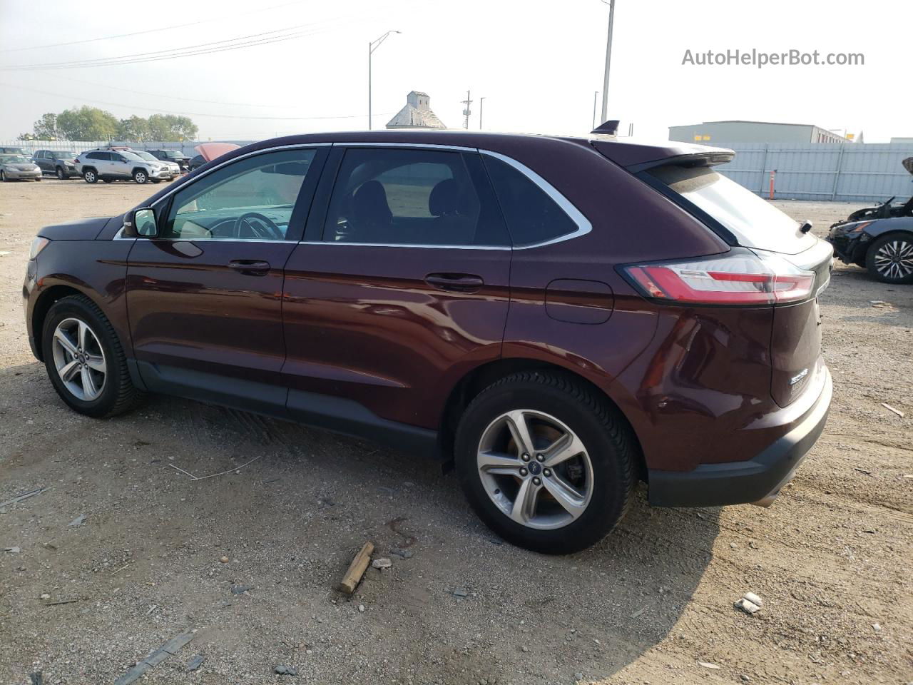 2019 Ford Edge Sel Burgundy vin: 2FMPK4J9XKBB98368