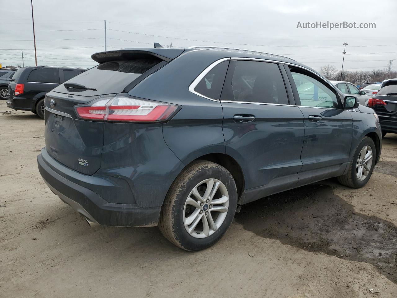 2019 Ford Edge Sel Blue vin: 2FMPK4J9XKBC50842