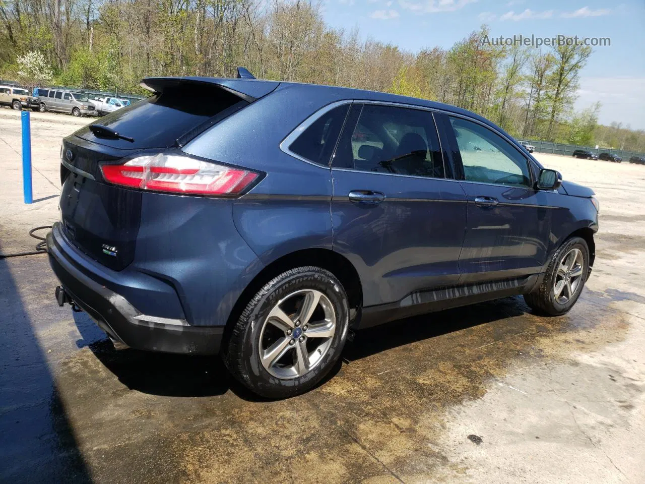 2019 Ford Edge Sel Blue vin: 2FMPK4J9XKBC55877