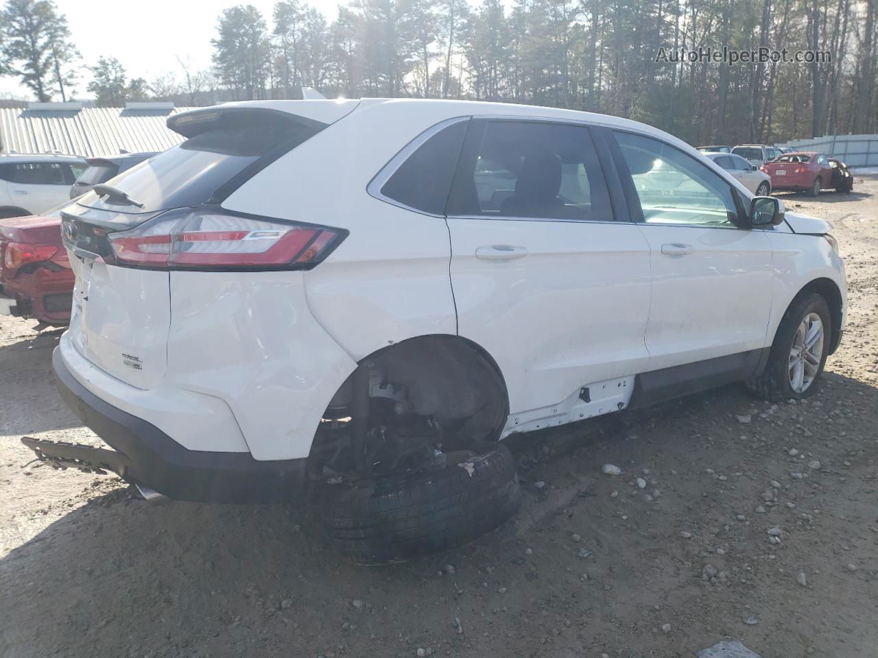 2020 Ford Edge Sel White vin: 2FMPK4J9XLBA65708