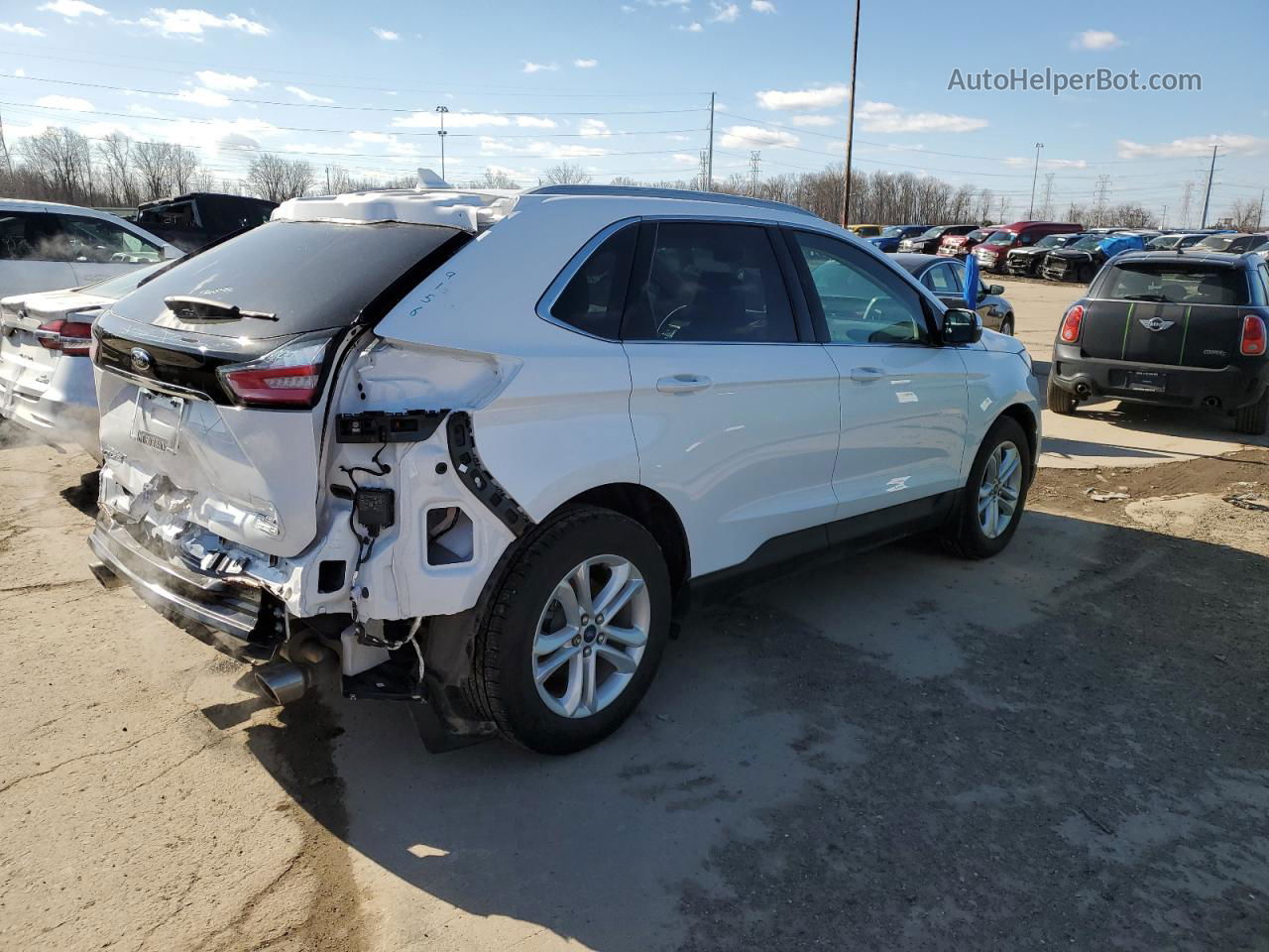 2020 Ford Edge Sel White vin: 2FMPK4J9XLBA83528