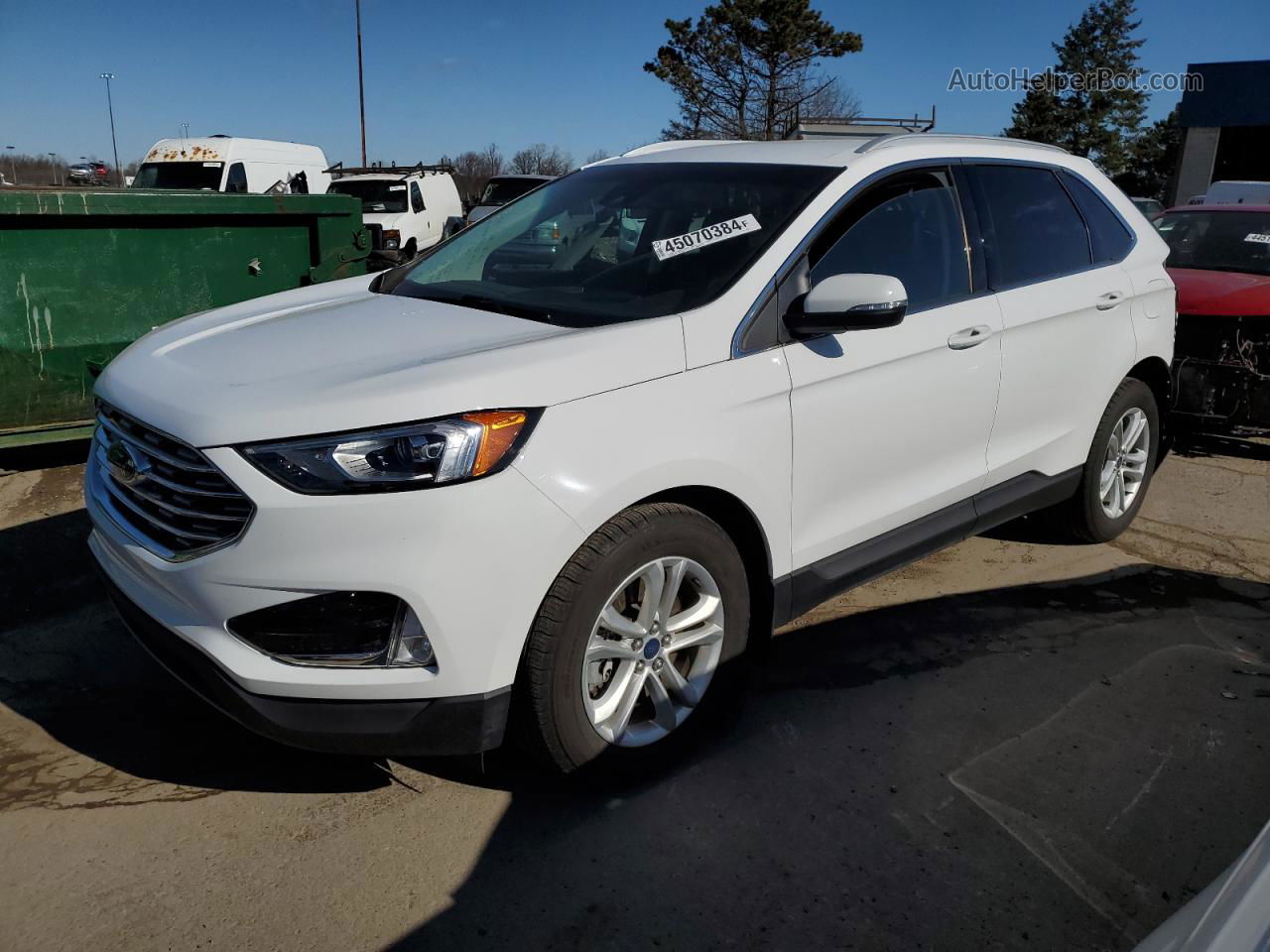 2020 Ford Edge Sel White vin: 2FMPK4J9XLBA83528