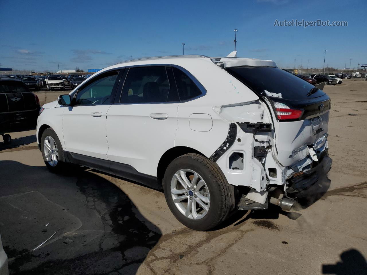 2020 Ford Edge Sel White vin: 2FMPK4J9XLBA83528