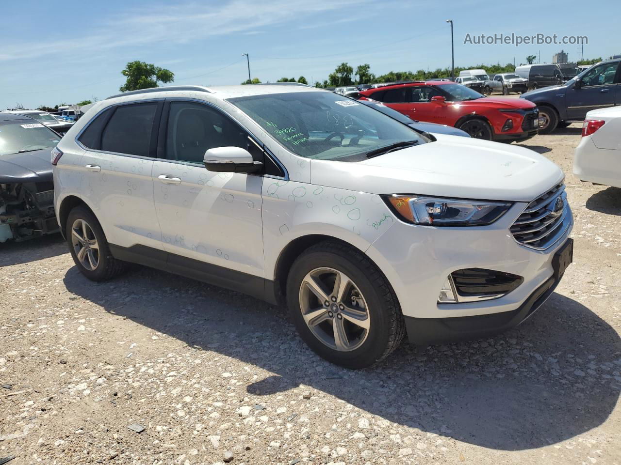 2020 Ford Edge Sel White vin: 2FMPK4J9XLBB27074