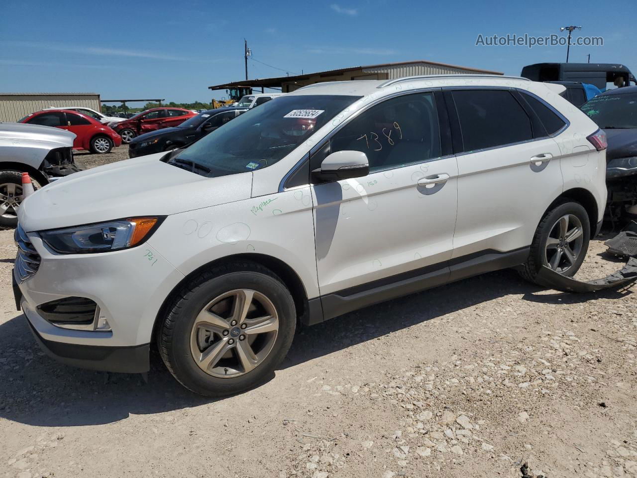 2020 Ford Edge Sel Белый vin: 2FMPK4J9XLBB27074