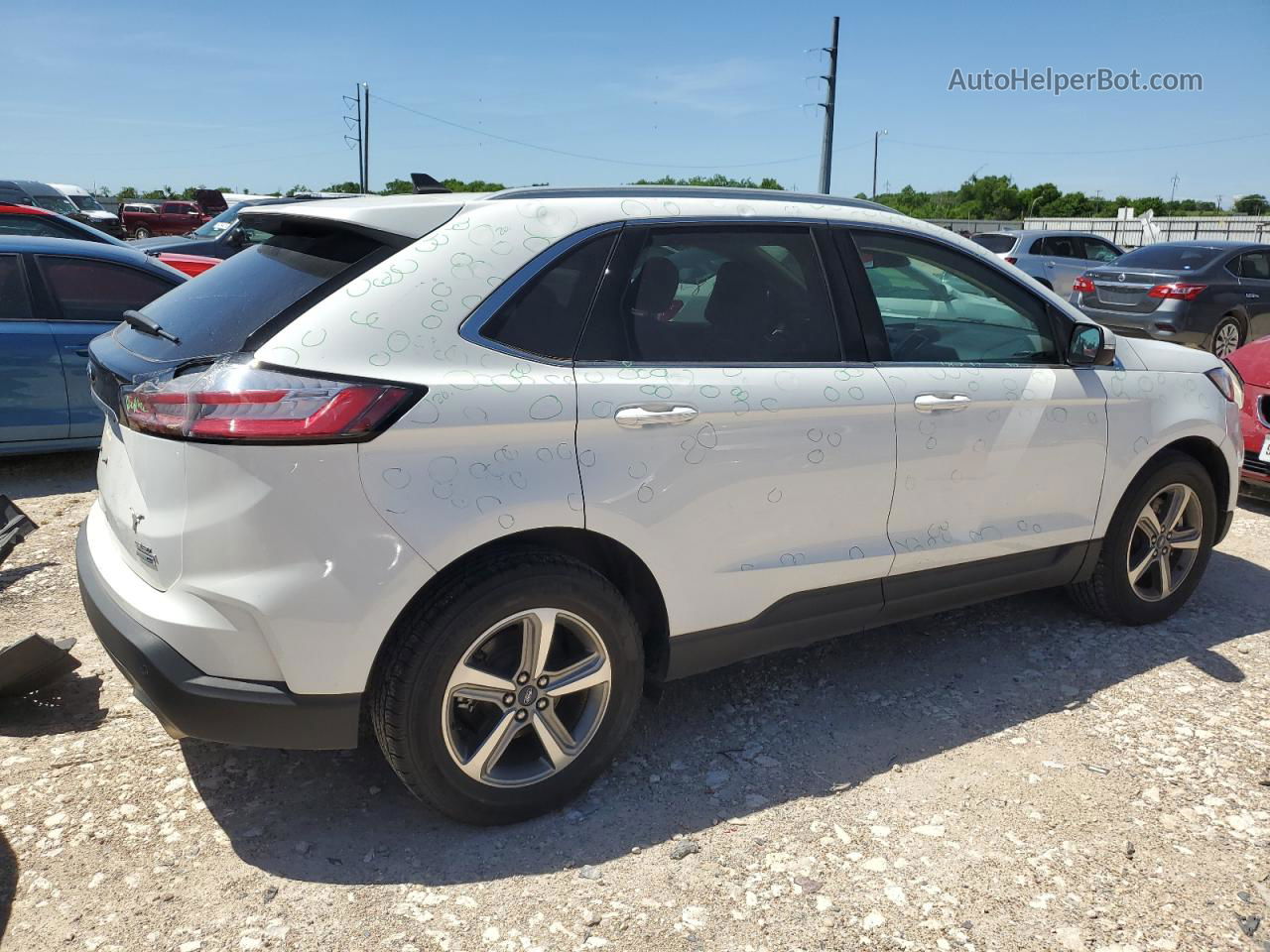 2020 Ford Edge Sel Белый vin: 2FMPK4J9XLBB27074