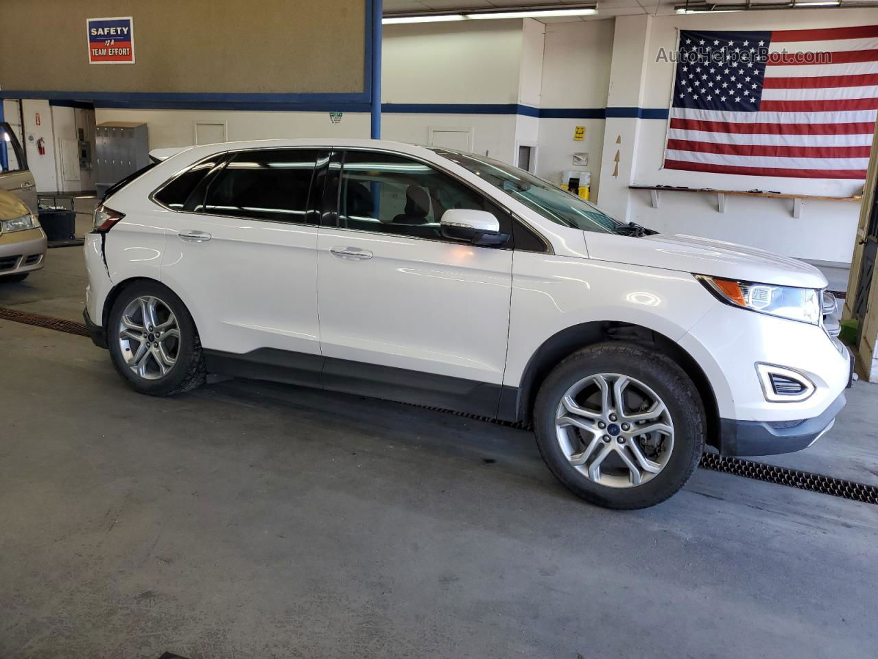 2016 Ford Edge Titanium White vin: 2FMPK4K80GBB96366