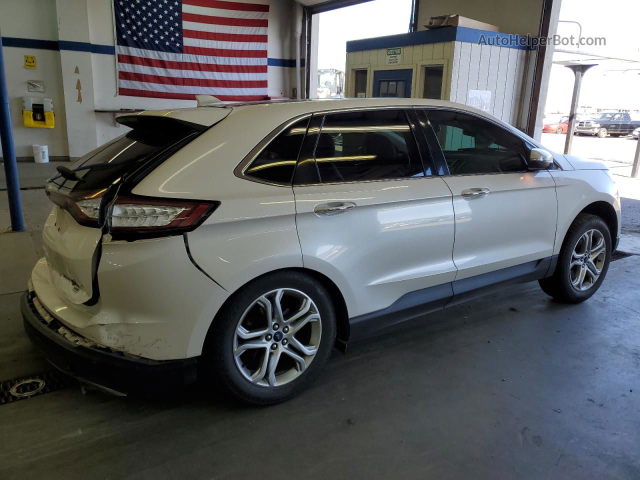 2016 Ford Edge Titanium White vin: 2FMPK4K80GBB96366