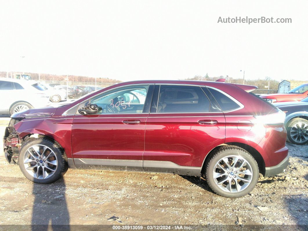 2017 Ford Edge Titanium Burgundy vin: 2FMPK4K80HBB71341