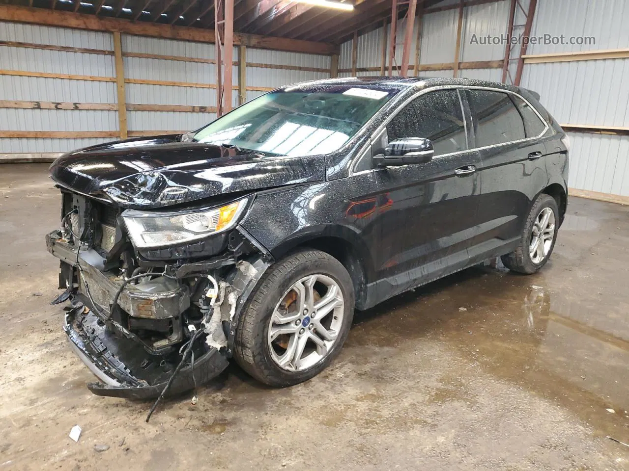 2017 Ford Edge Titanium Черный vin: 2FMPK4K80HBC10753