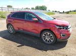 2016 Ford Edge Titanium Red vin: 2FMPK4K81GBB18405