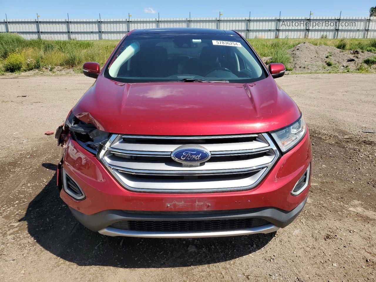 2016 Ford Edge Titanium Red vin: 2FMPK4K81GBB18405