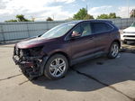 2017 Ford Edge Titanium Burgundy vin: 2FMPK4K81HBB79237