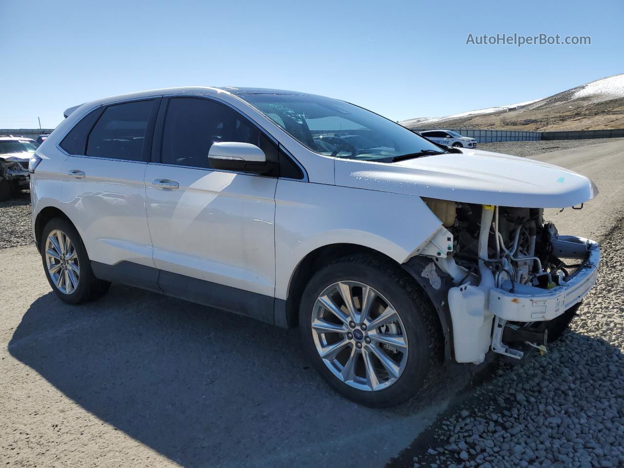 2017 Ford Edge Titanium White vin: 2FMPK4K81HBC11989