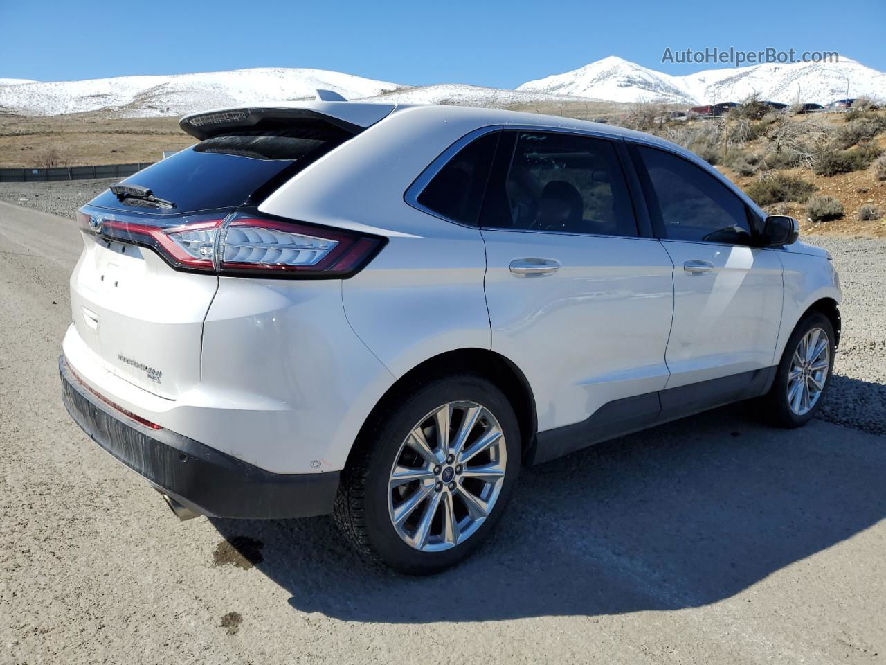 2017 Ford Edge Titanium White vin: 2FMPK4K81HBC11989