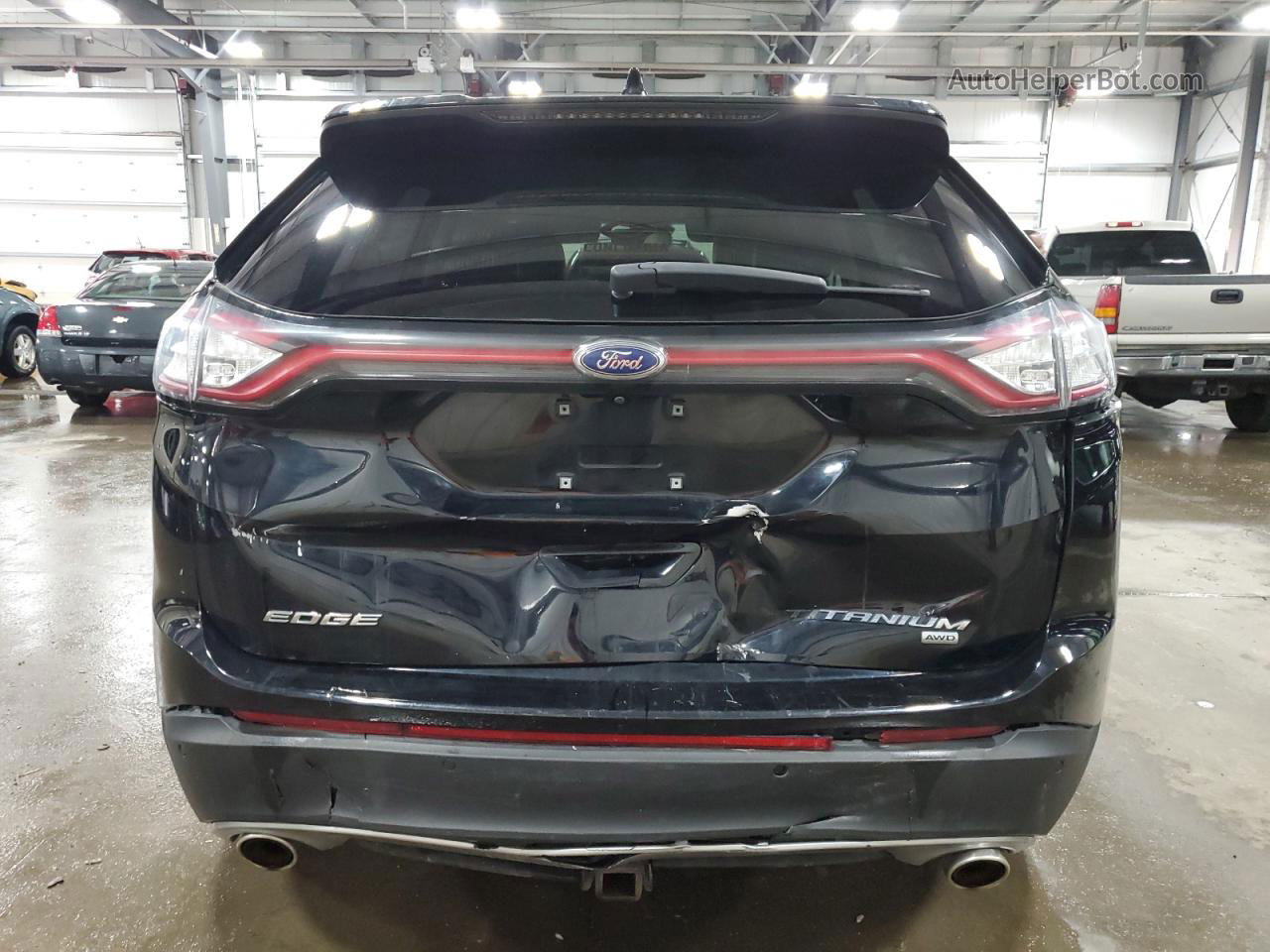 2018 Ford Edge Titanium Черный vin: 2FMPK4K81JBC20407