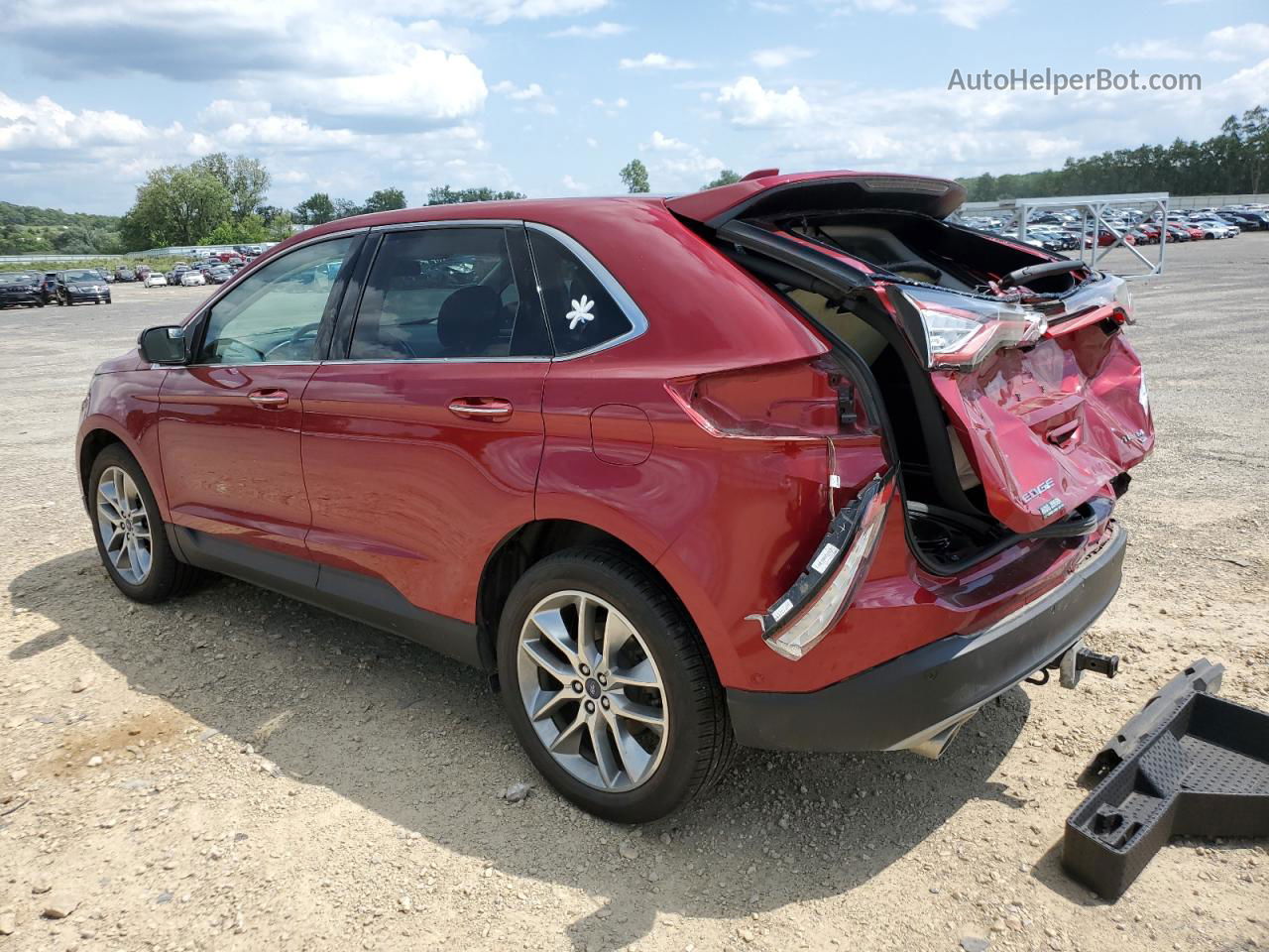 2015 Ford Edge Titanium Red vin: 2FMPK4K82FBB51945