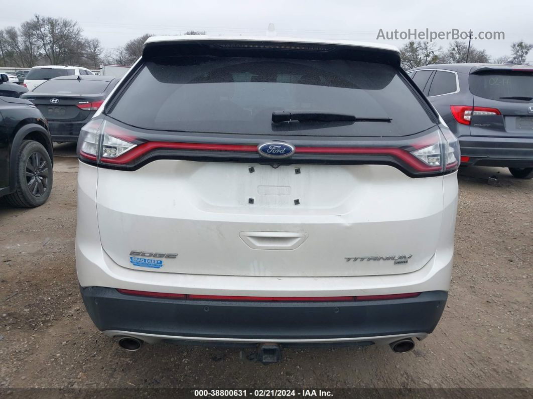 2015 Ford Edge Titanium White vin: 2FMPK4K82FBB82497