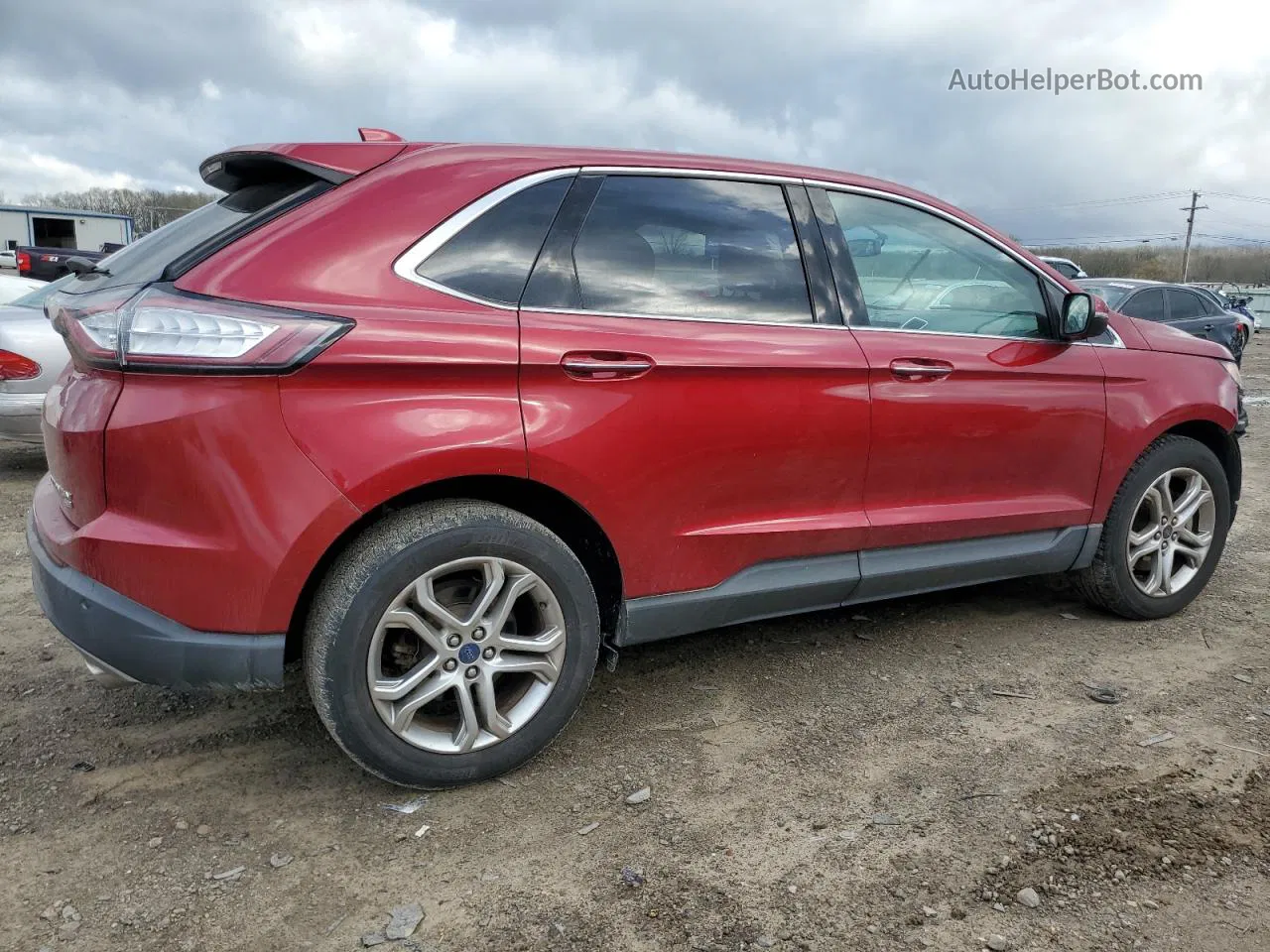 2016 Ford Edge Titanium Red vin: 2FMPK4K82GBB30885